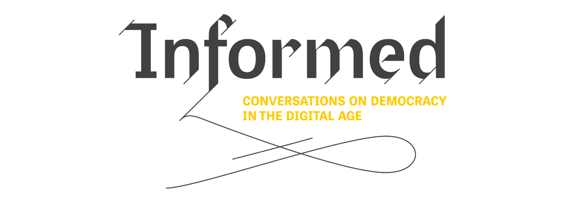 Logo for Knight Foundation's Informed Conference. The logo is textual, reading "Informed: Conversations on Democracy in the Digital Age"